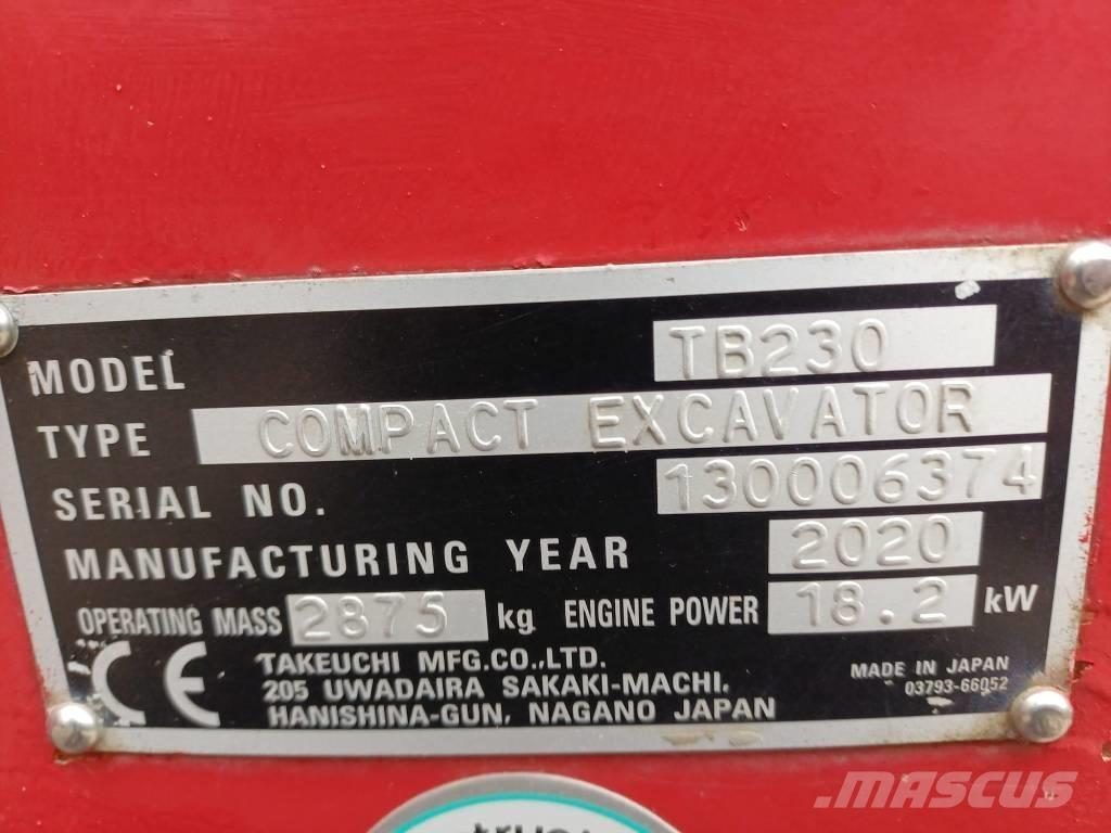 Takeuchi TB 230 Minibagger < 7t