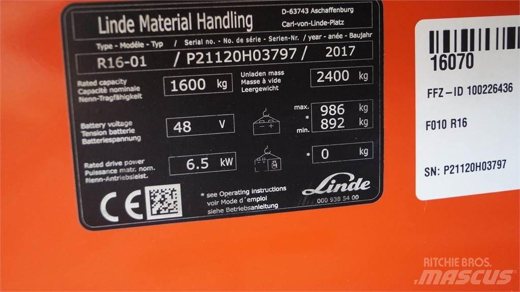 Linde R16 Schubmaststapler