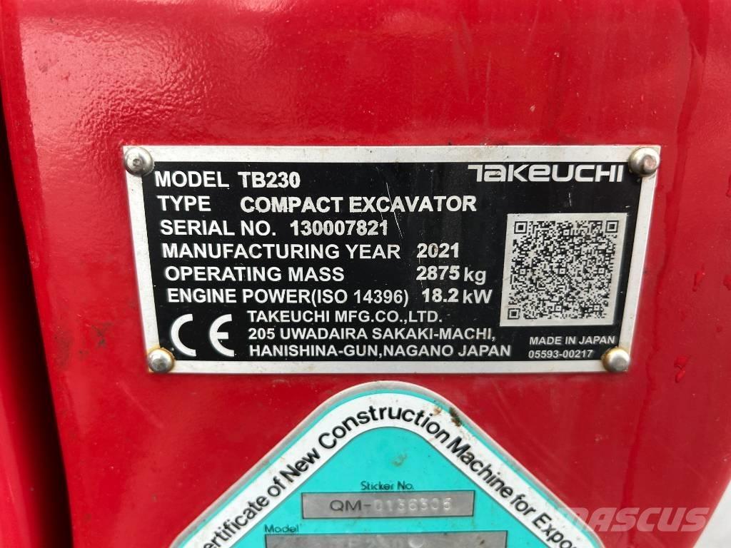 Takeuchi TB 230 V3 Minibagger < 7t