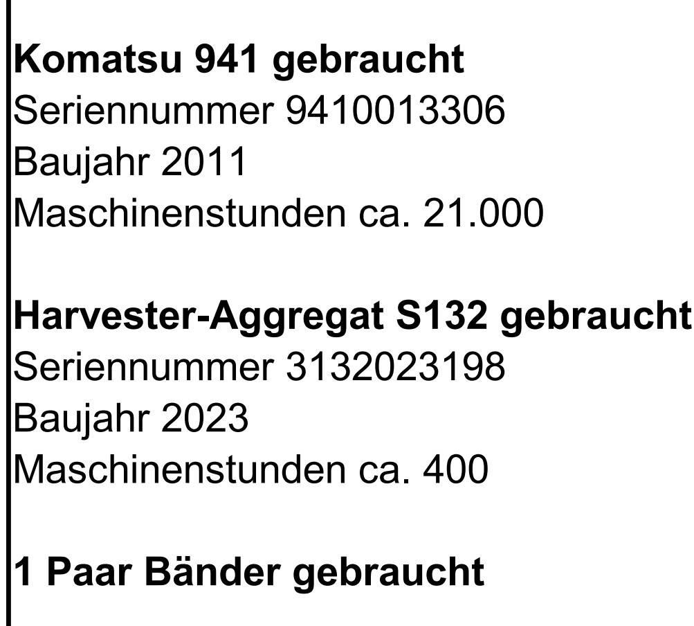 Komatsu 941 Harvester