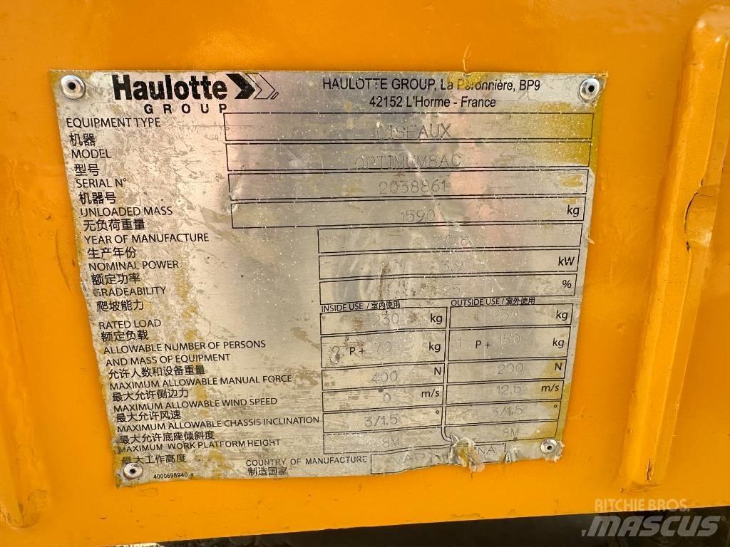 Haulotte OPTIMUM 8 Scheren-Arbeitsbühnen