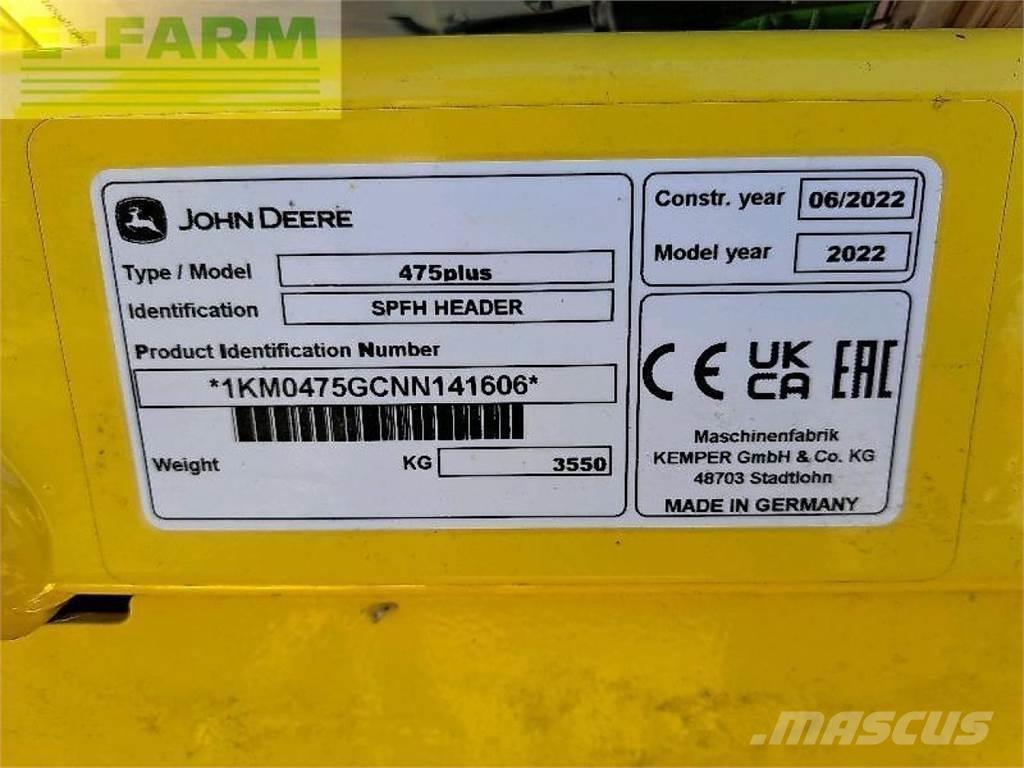 Kemper 475 plus Zubehör Mähdrescher