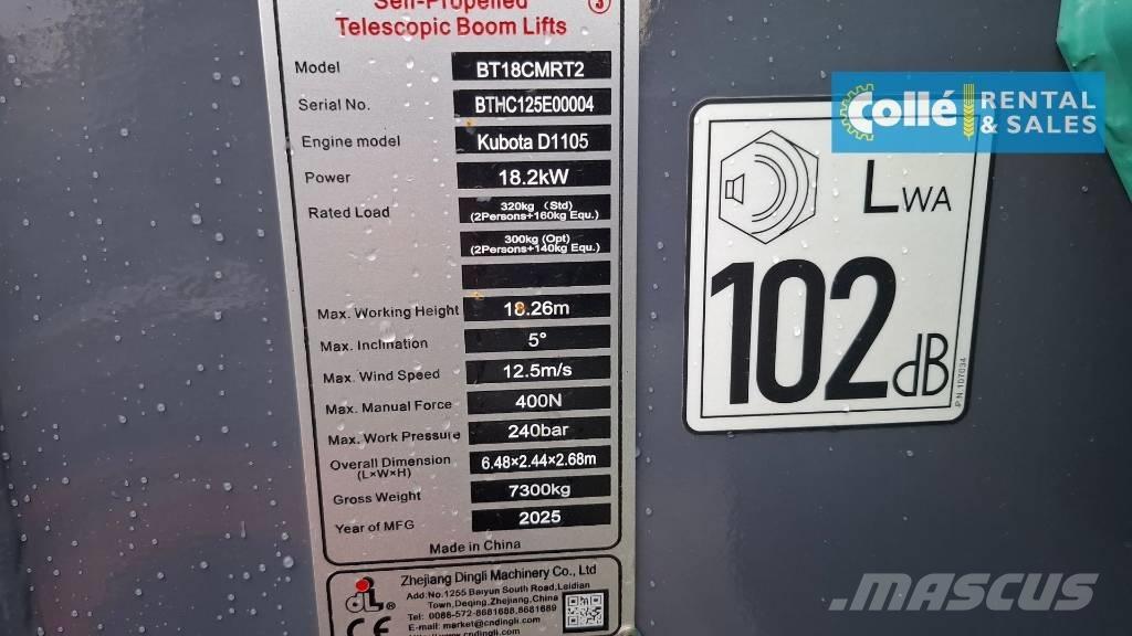 Dingli BT18CMRT2 Teleskopbühnen