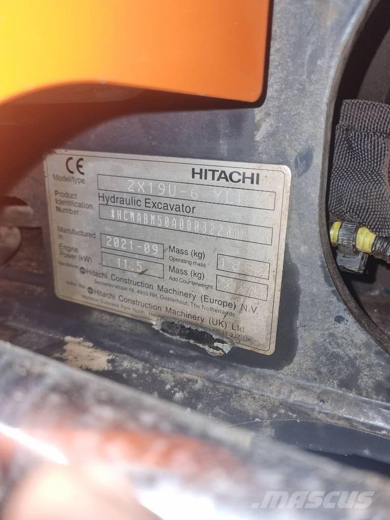 Hitachi ZX 19 U Minibagger < 7t
