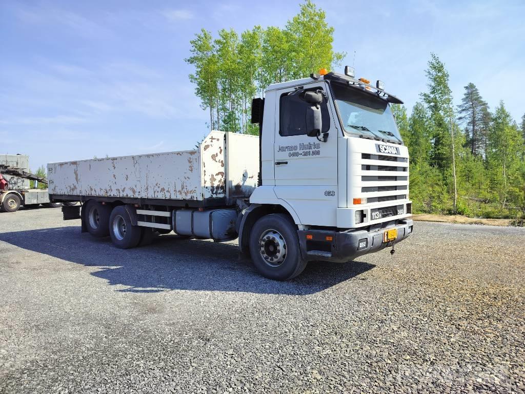 Scania 113 H 360 Pritschenwagen/Pritschenwagen mit Seitenklappe