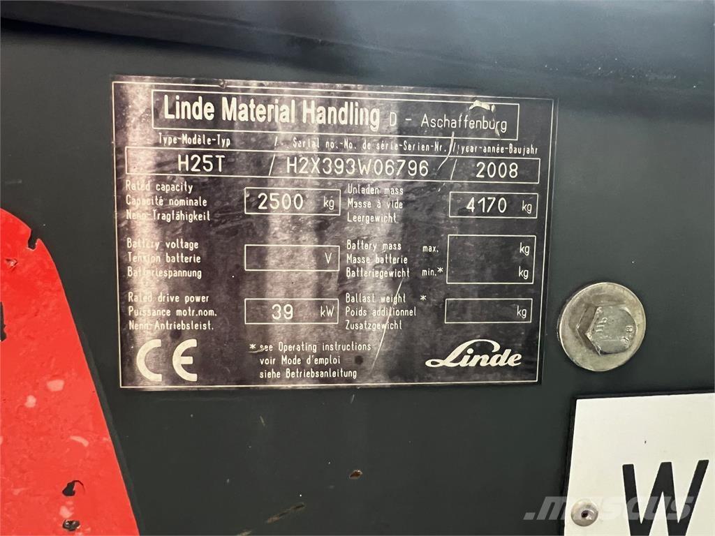 Linde H25T LPG heftrucks