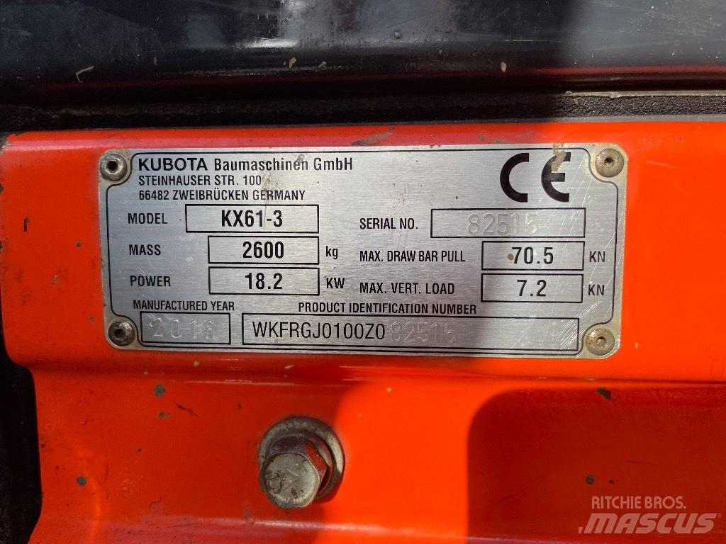 Kubota KX 61-3 Minibagger < 7t
