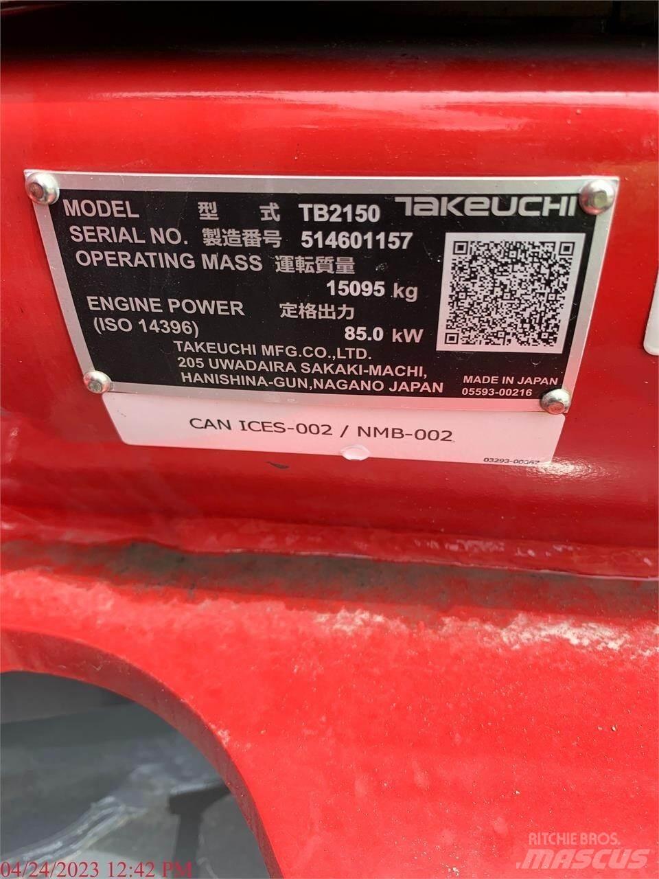 Takeuchi TB2150 Raupenbagger