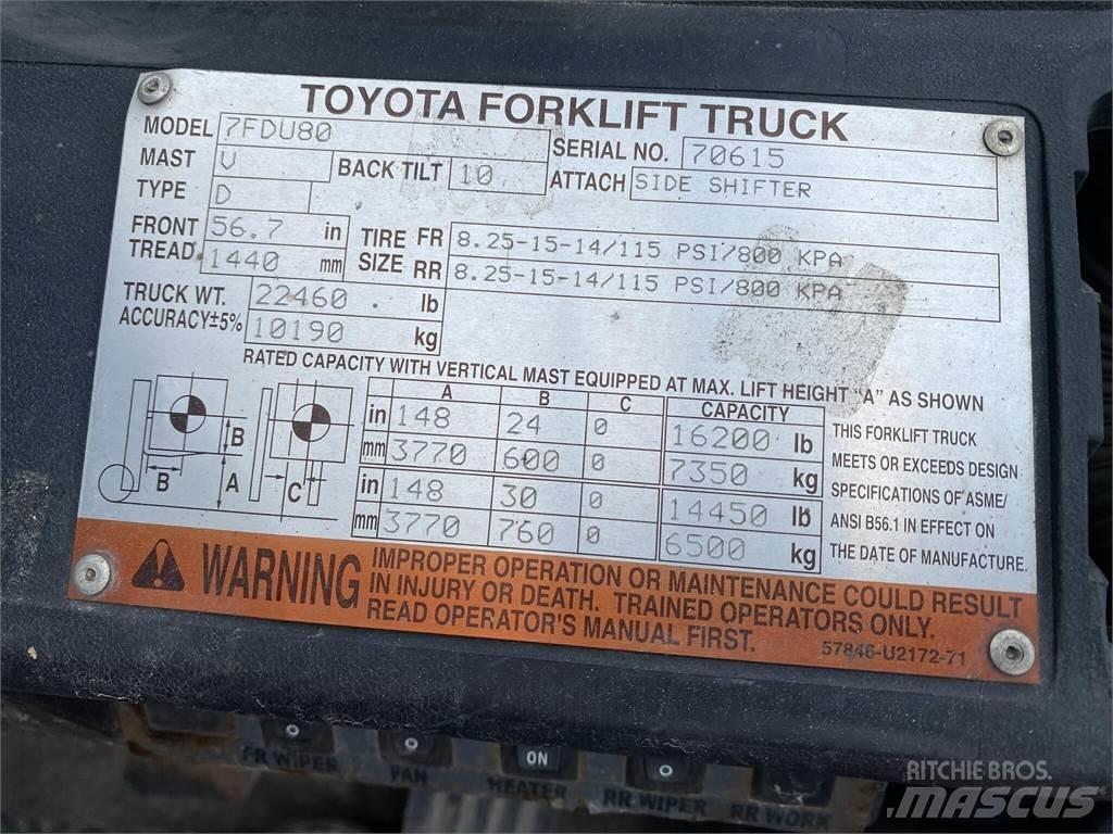 Toyota 7FDU80 Heftrucks overige