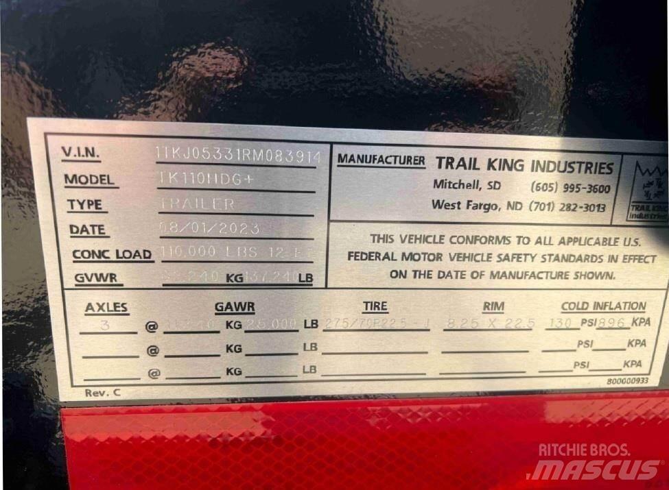 Trail King  Tieflader-Auflieger