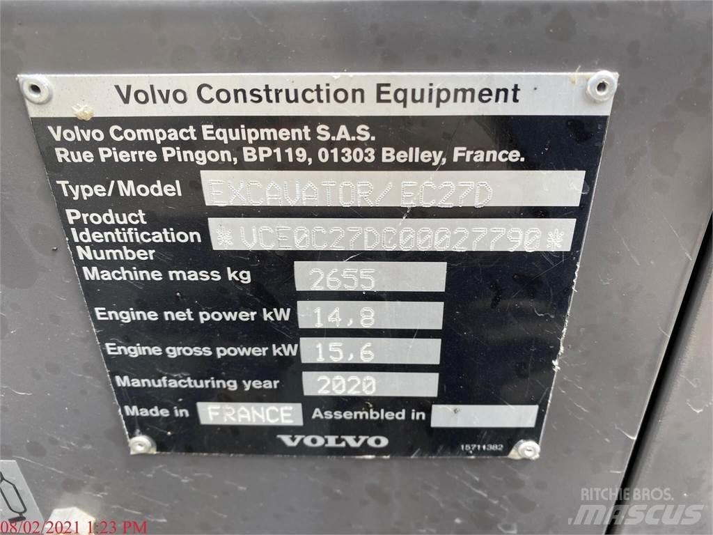 Volvo EC27D Minibagger < 7t