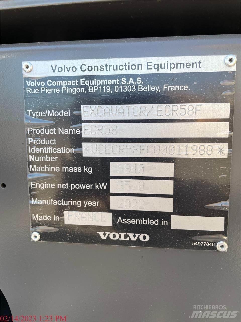 Volvo ECR58F Raupenbagger