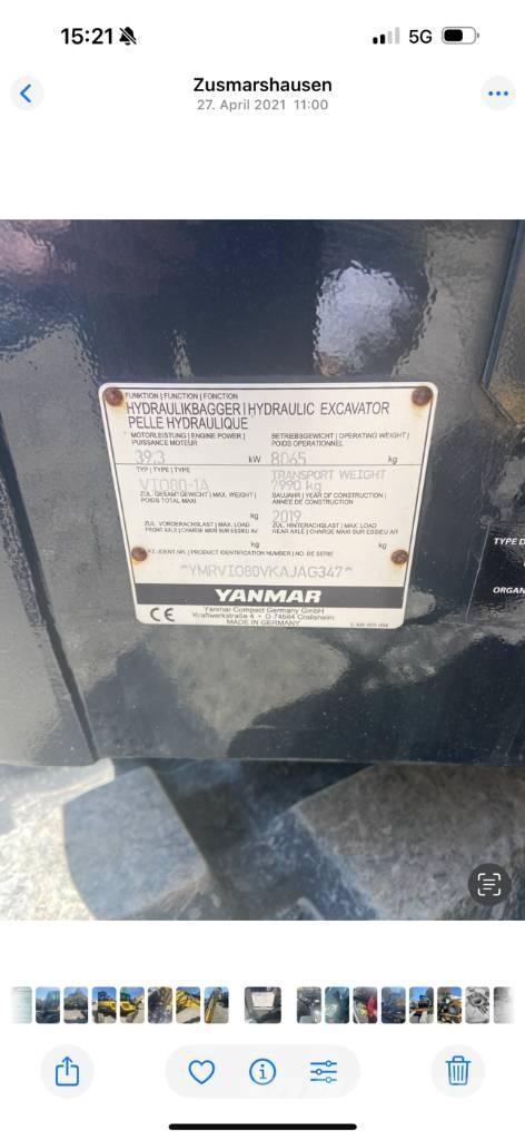 Yanmar VIO80-1A Minibagger < 7t