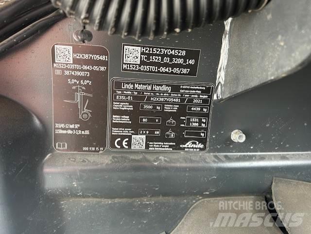 Linde E35L Elektrische heftrucks