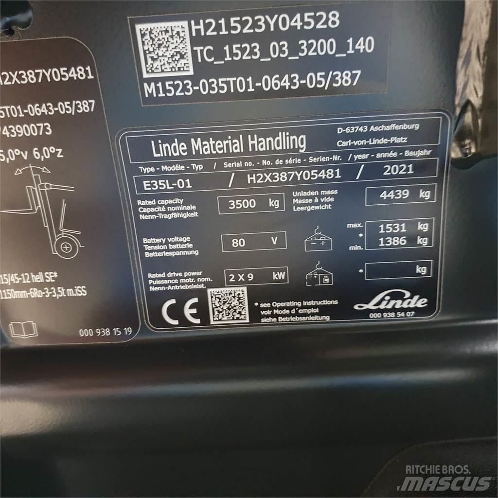 Linde E35L Elektrische heftrucks