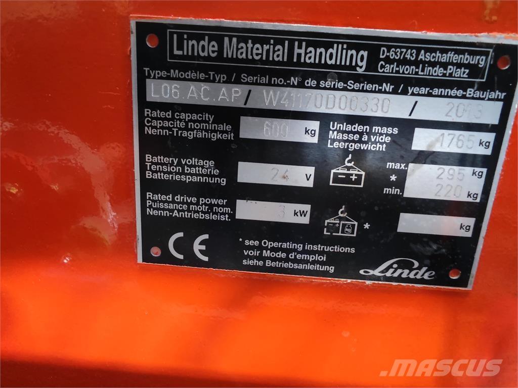Linde L06 AC AP Zelfrijdende stapelaars