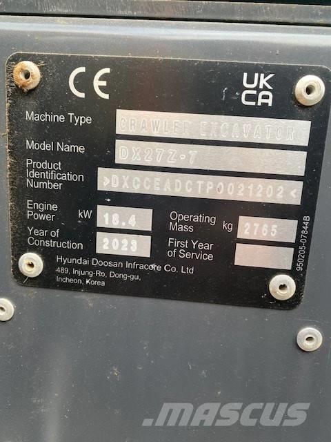 Develon DX 27 Z-7 Minibagger < 7t