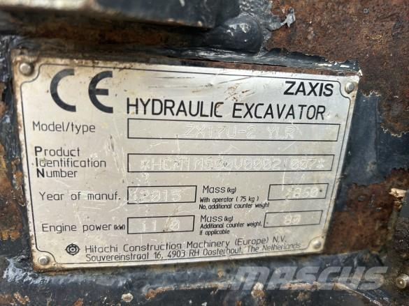 Hitachi ZX 17U-2 Sonstige Baumaschinen