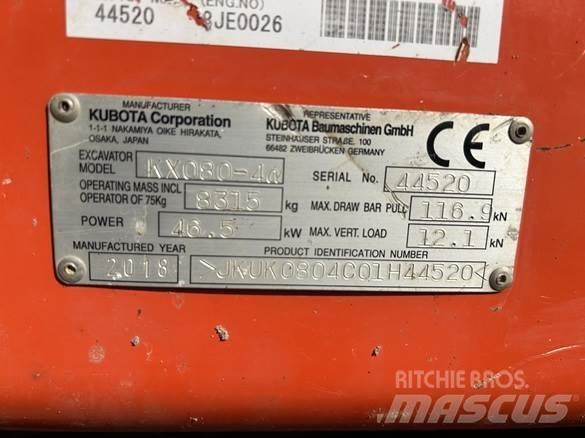 Kubota KX080 - 4 Sonstige Baumaschinen
