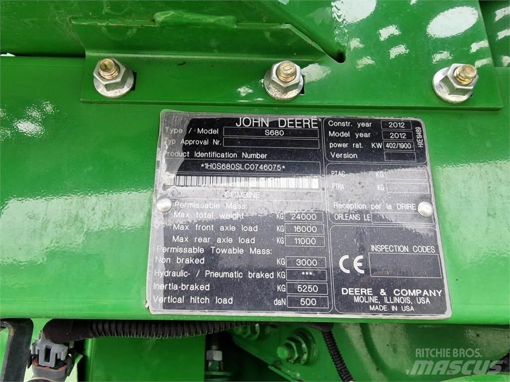 John Deere S680 Mähdrescher