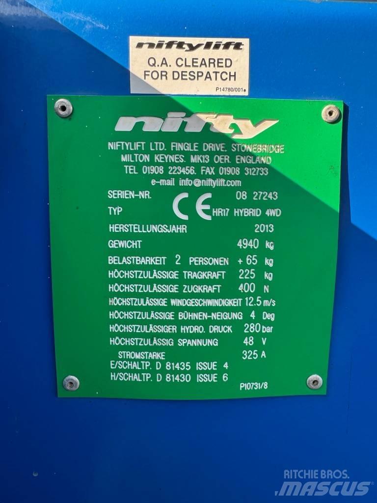 Niftylift HR 17 D E Gelenkteleskoparbeitsbühnen