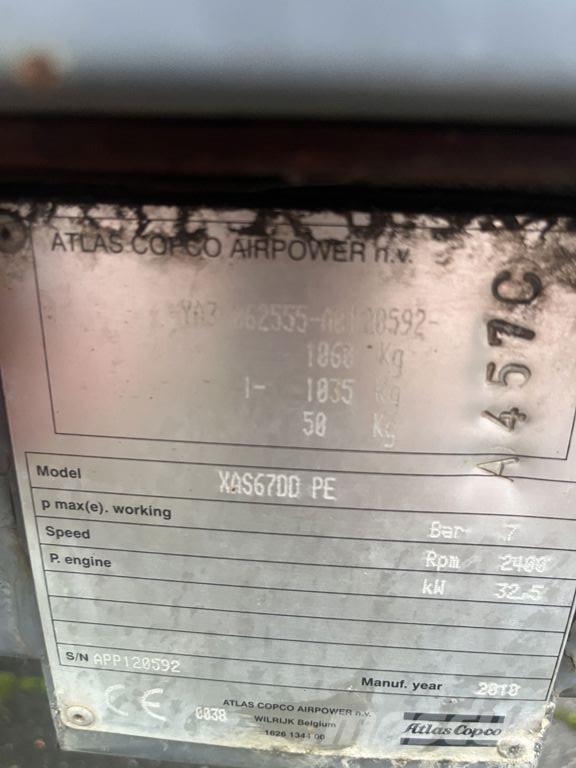 Atlas Copco XAS67 Kompressoren