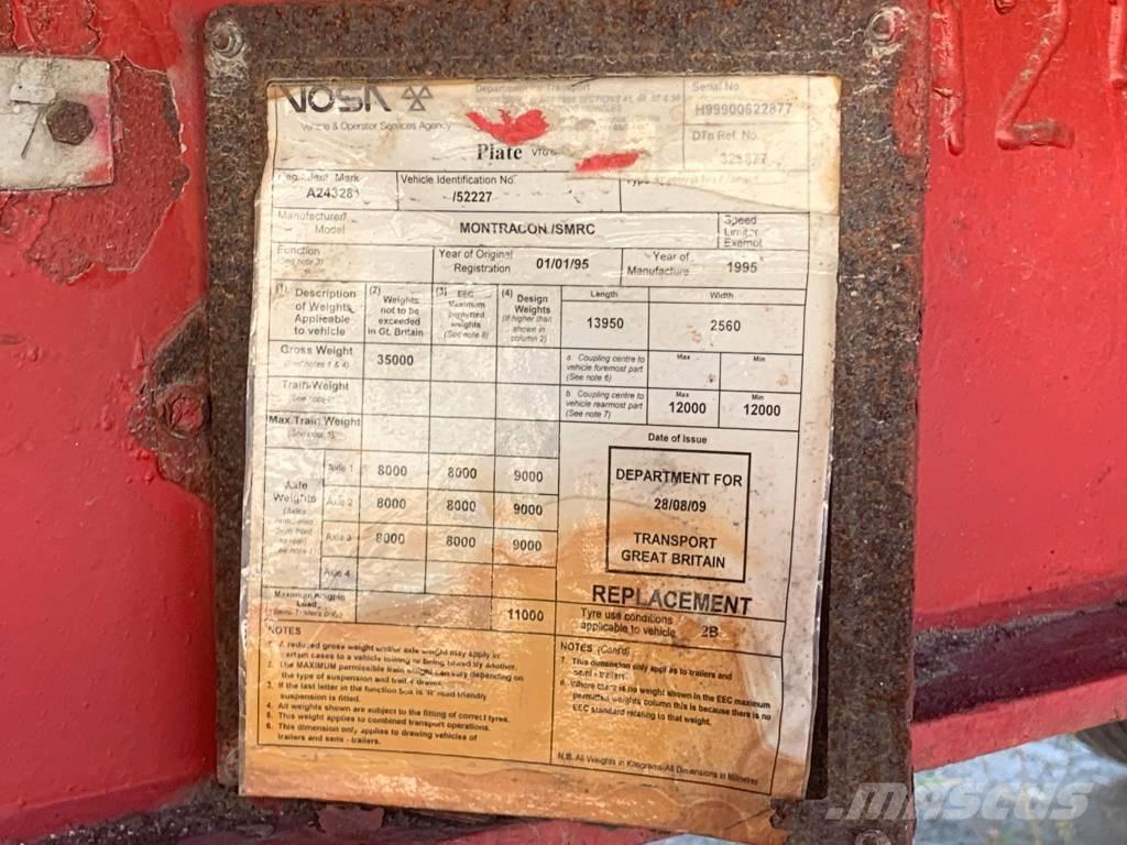 Montracon 3 Axles Tieflader-Auflieger