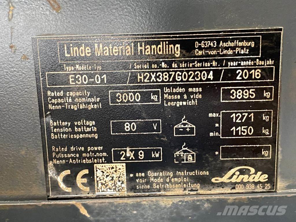 Linde E30-01 Elektrische heftrucks