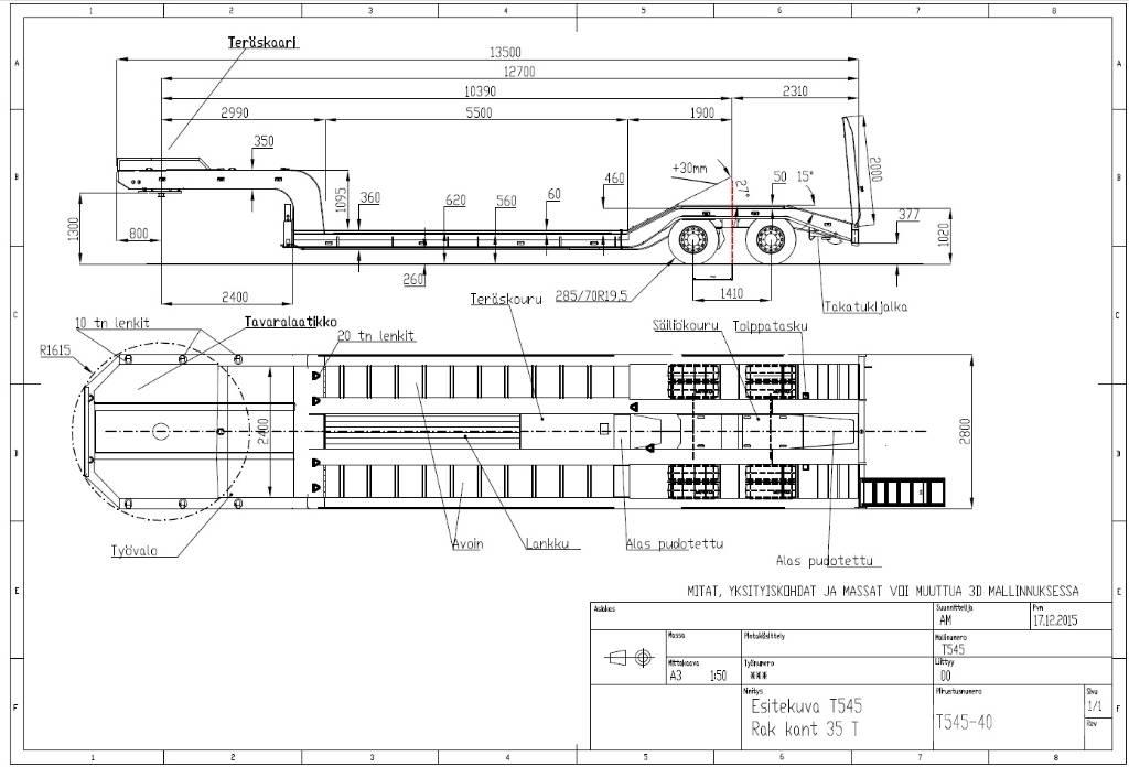Siimet T545-37 Tieflader-Auflieger