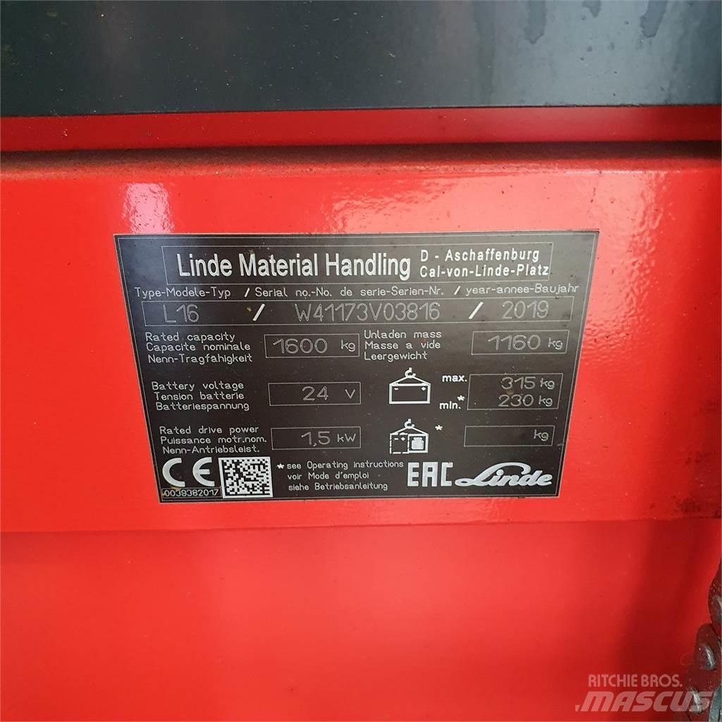 Linde L16i Deichselstapler
