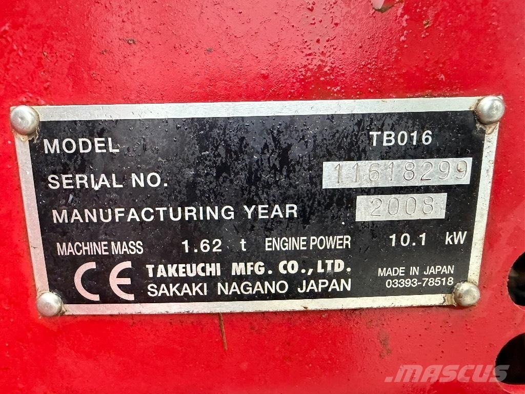 Takeuchi TB 016 Minibagger < 7t