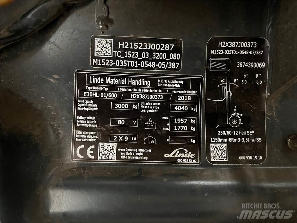 Linde E30/600HL Elektrische heftrucks
