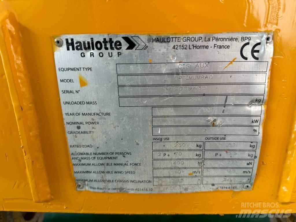 Haulotte OPTIMUM 8 Scheren-Arbeitsbühnen