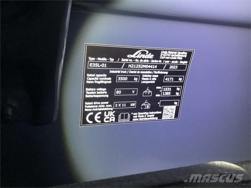 Linde E35L Elektrische heftrucks