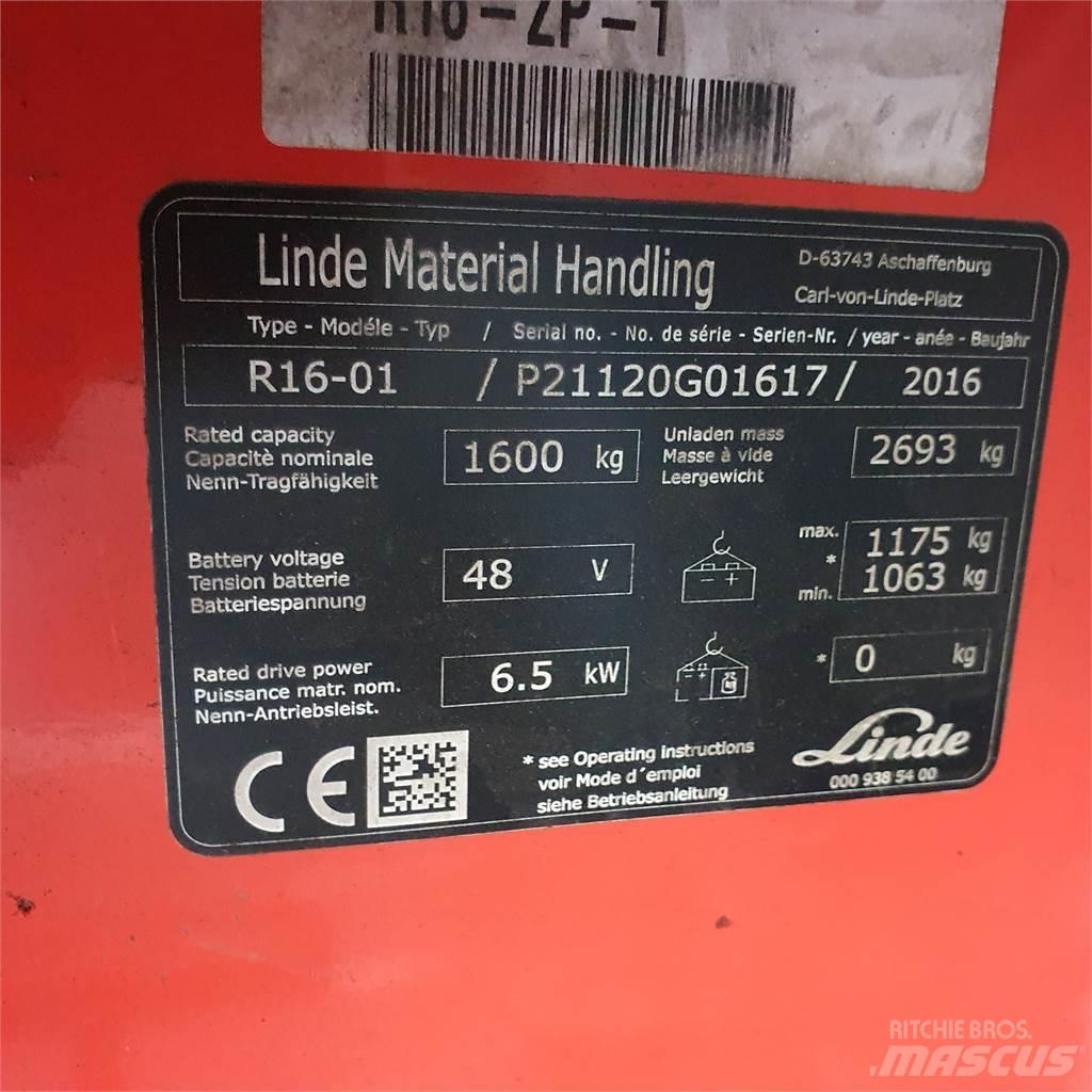Linde R16 Schubmaststapler