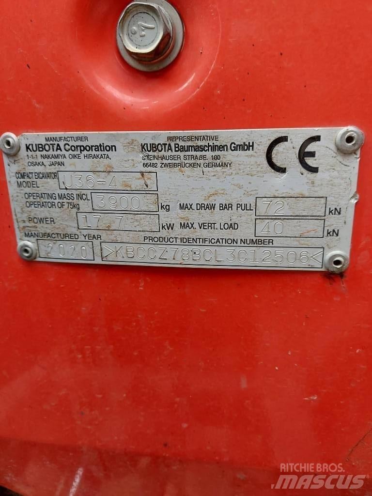 Kubota U 36-4 Minibagger < 7t