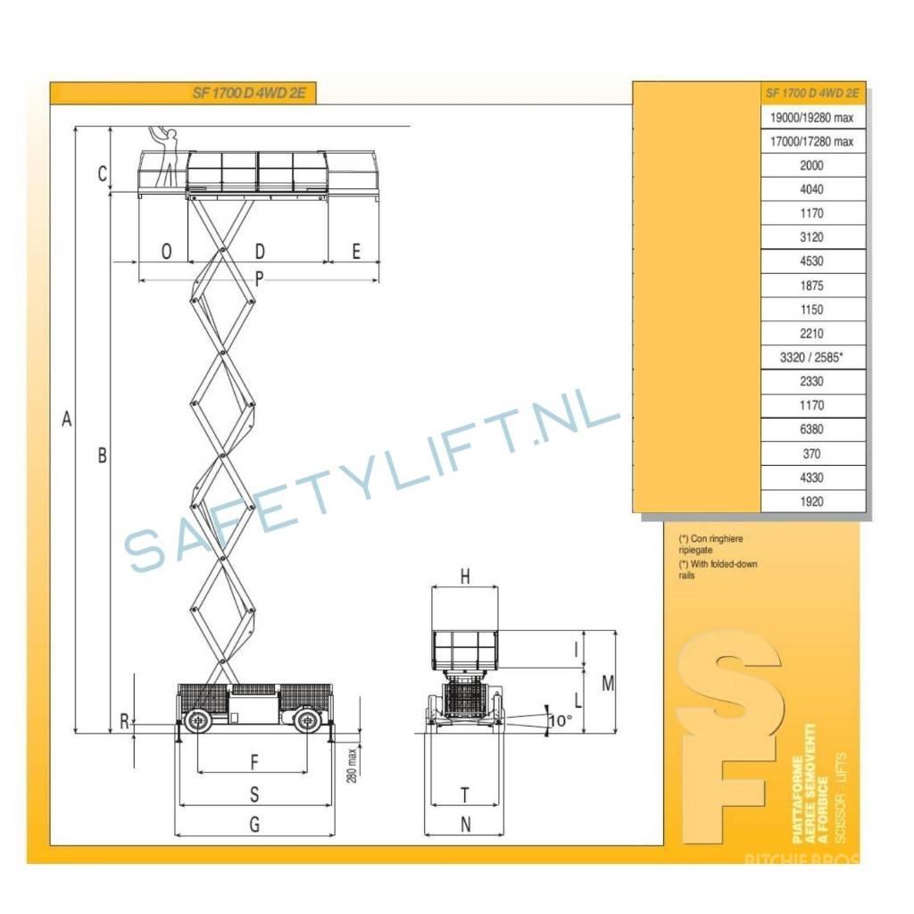 Airo SF 1700 D Scheren-Arbeitsbühnen