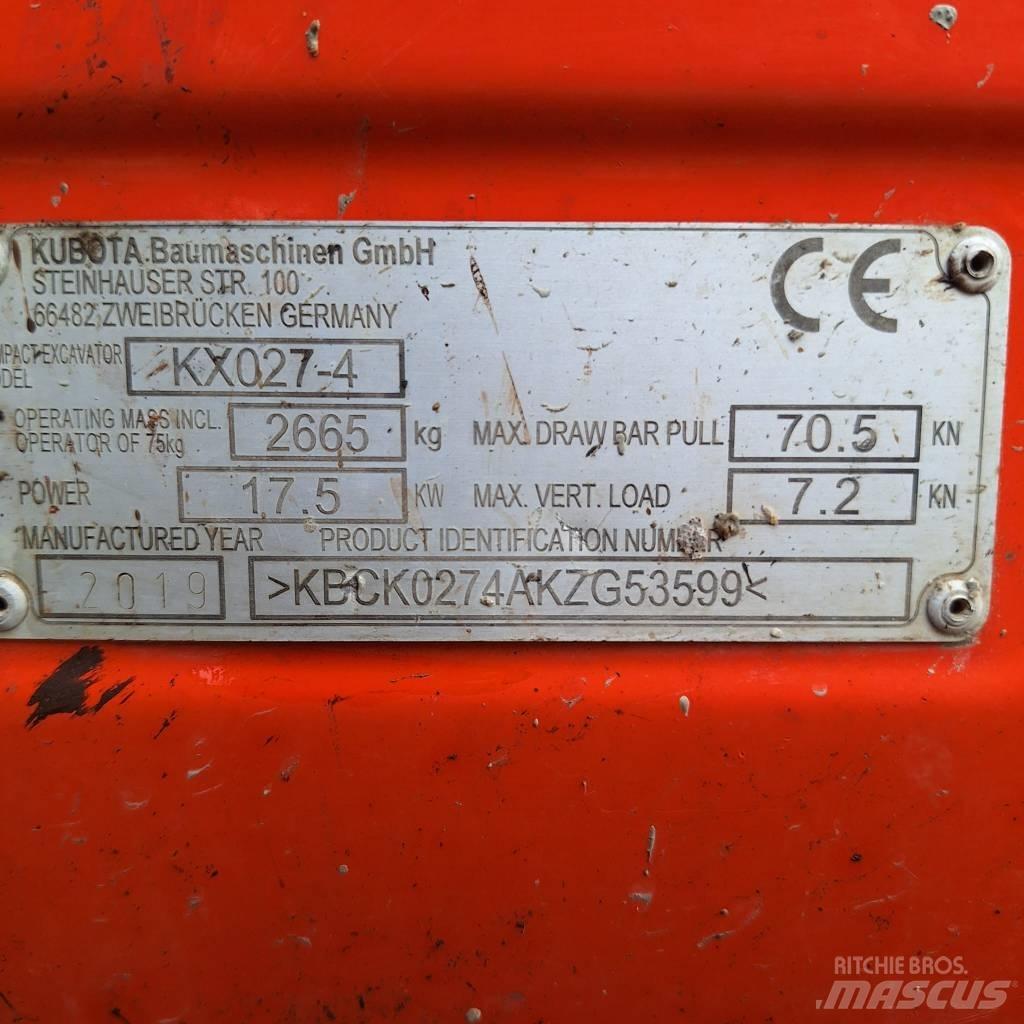 Kubota KX 027-4 Minibagger < 7t