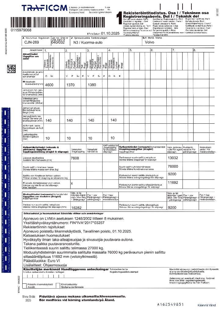 Volvo FH 16 750 Holztransporter