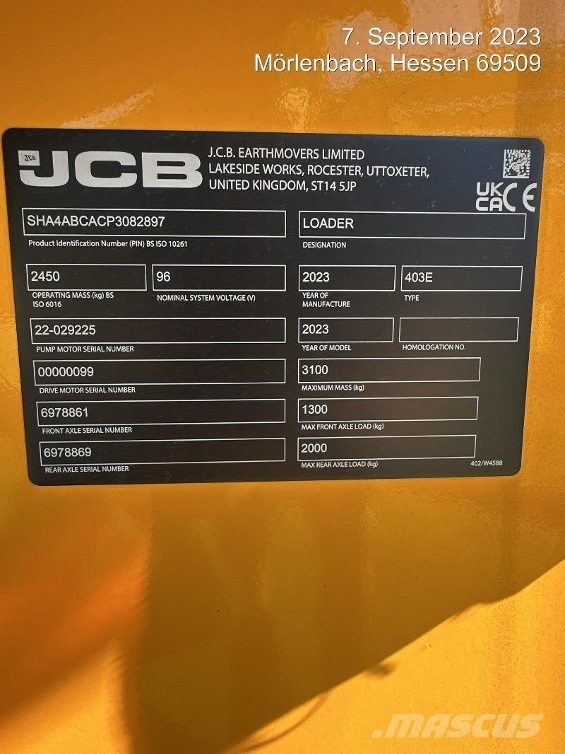 JCB 403E Elektro Radlader