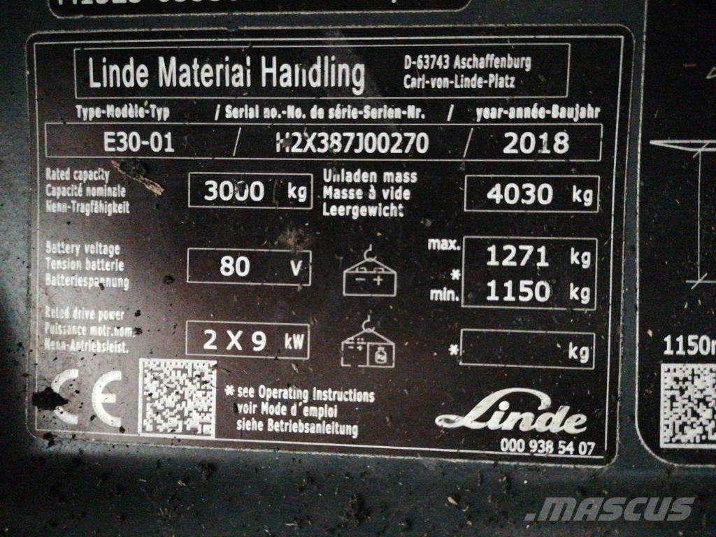 Linde E30-01 Elektrische heftrucks