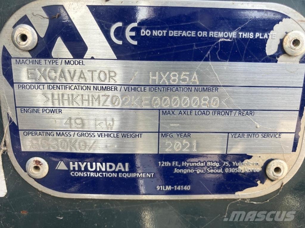 Hyundai HX 85 A Midibagger  7t - 12t