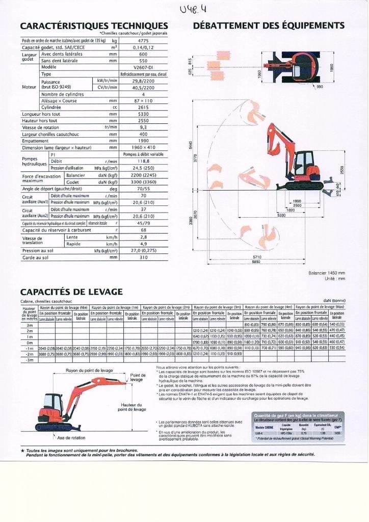 Kubota U 48-4 Minibagger < 7t