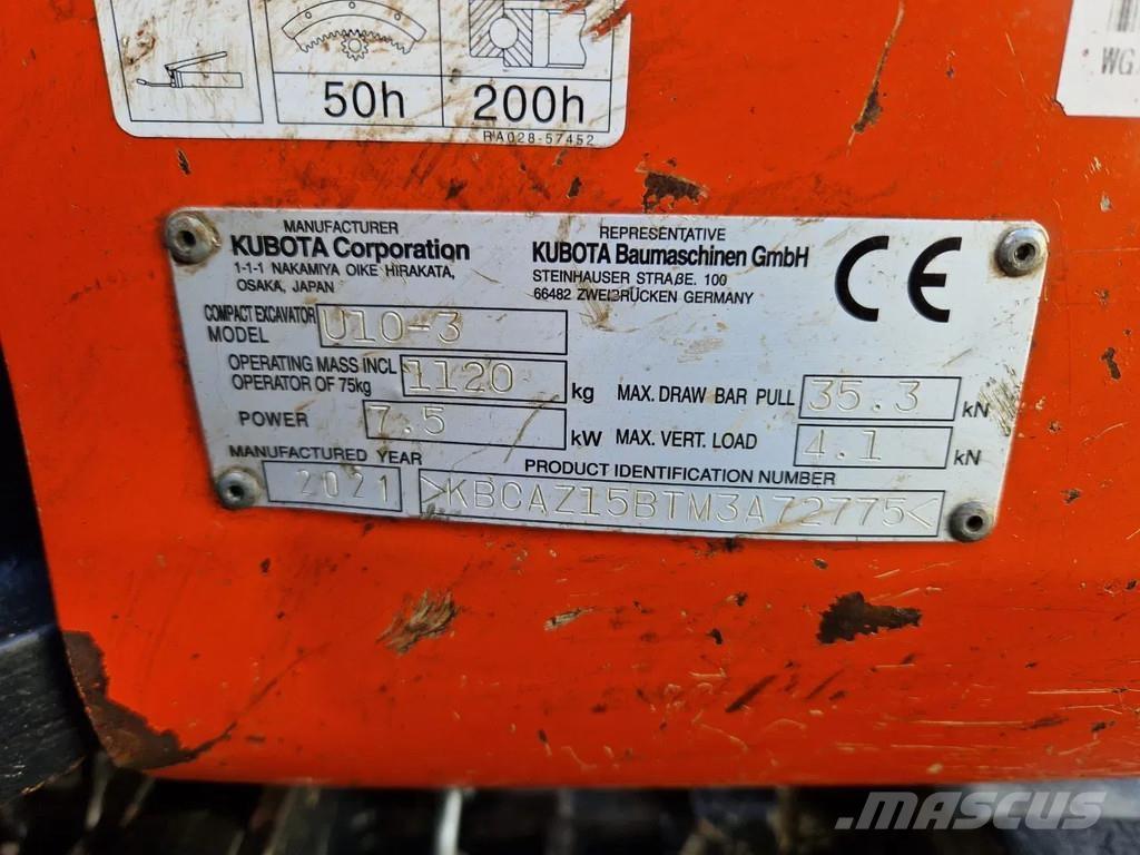 Kubota U10-3 Minibagger < 7t