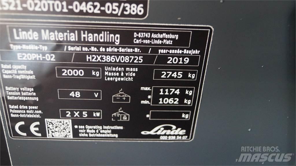 Linde E20PH Elektrische heftrucks