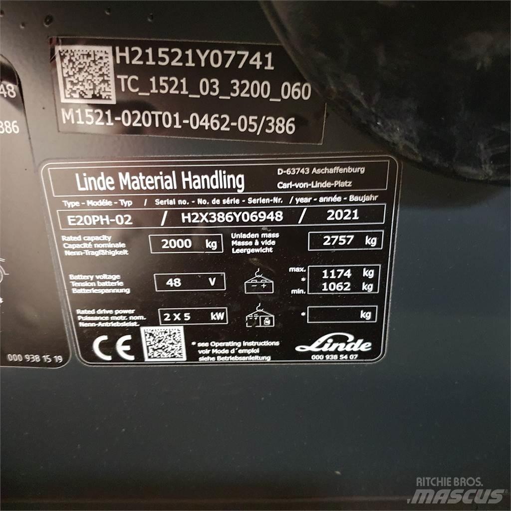 Linde E20PH Elektrische heftrucks