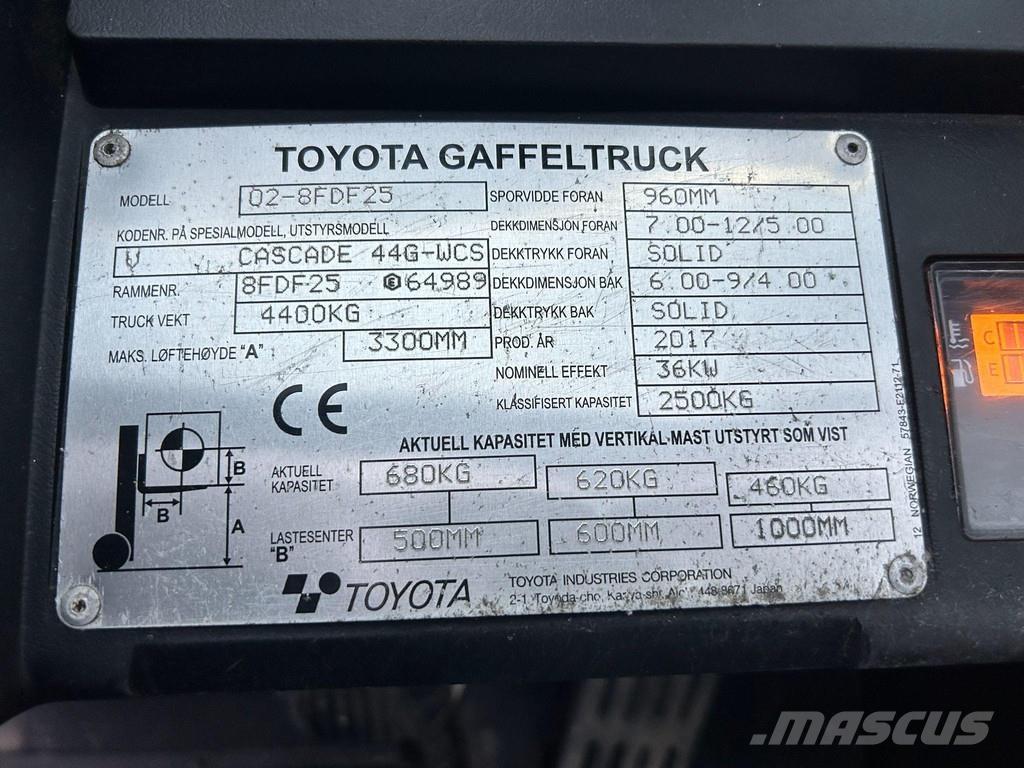 Toyota 02-8 FDF25 Diesel heftrucks