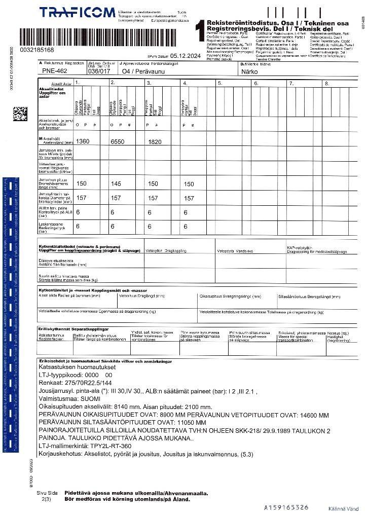 Närko TPY2L-RT-360 Anhänger-Absetzkipper