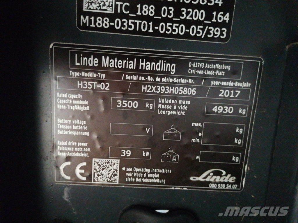 Linde H35T-02 LPG heftrucks