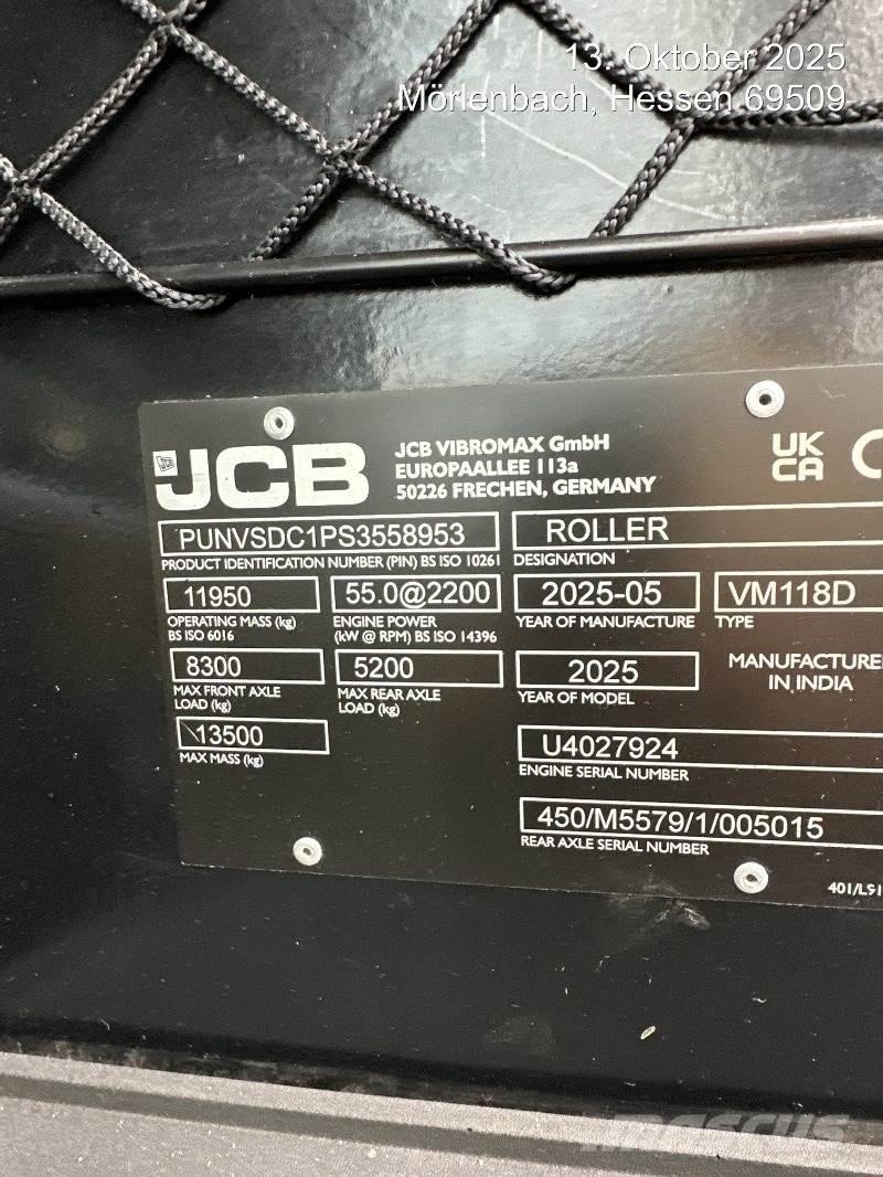 JCB VM118D Walzen